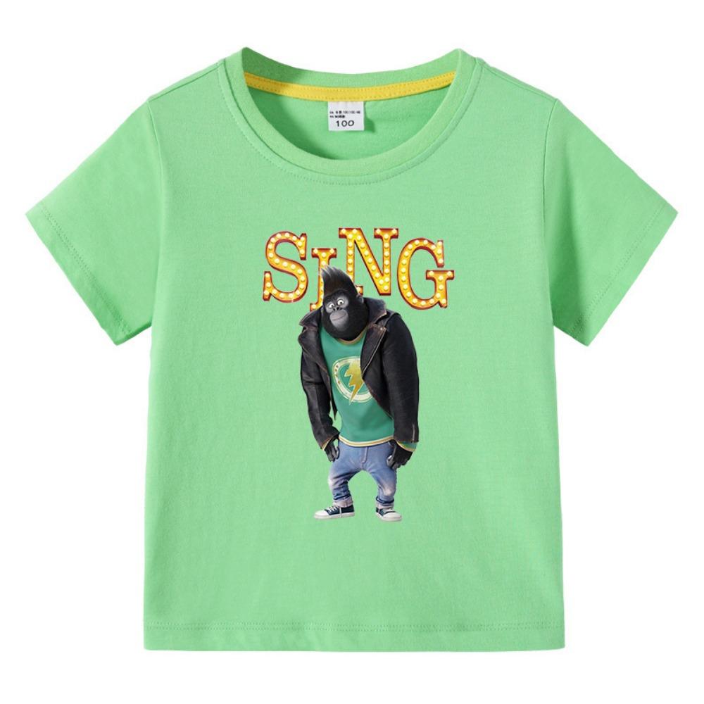 Kinderkleidung Kurzarm-T-Shirts Sing Film Grafik Kinder Sommer Lässig Niedlich T-Shirt