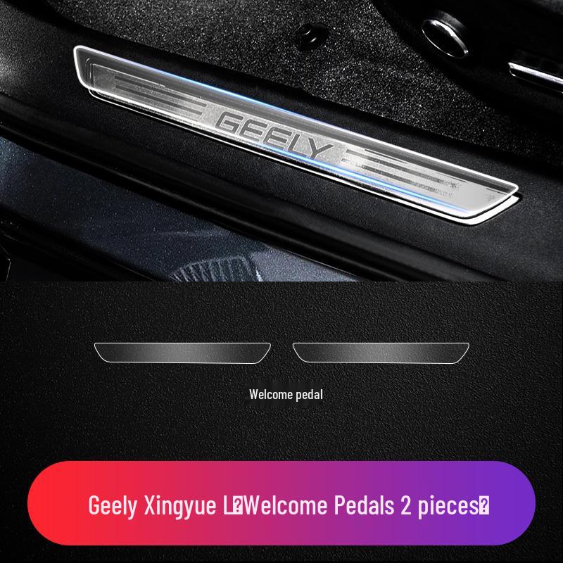 Geely Xingyue/Xingyue L/S Vítací pedál TPU Ochranná fólie Proti poškrábání Prahová lišta Dveří Průhledný kryt