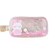 Shiny Pencil Case Transparent PVC Makeup Bag Waterproof Travel Cosmetic Bag Glitter Sequin Pouch for Pens Makeup Brushes