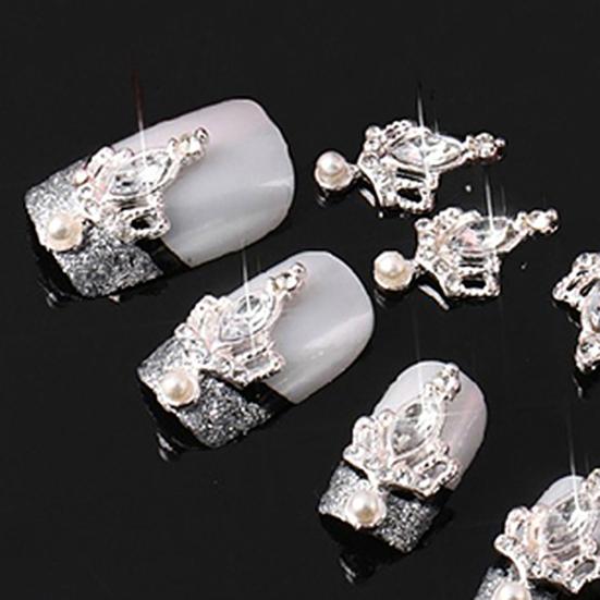 10 szt. brokatowych naklejek samoprzylepnych DIY porady kryształki 3D naklejki do zdobienia paznokci kryształki korony naklejki dla kobiet