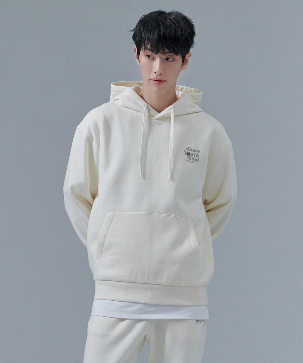 Chase Cult Unisex Graphic Fleece Hoodie-Cfzu5107C05 Ecru/90