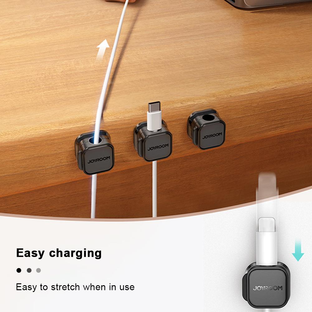 3Pcs Magnetic Cable Clip Cord Holder Adhesive Charger Wire Cord Clips Cable Cord Organizer for Charger Wire Desk Car and Travel