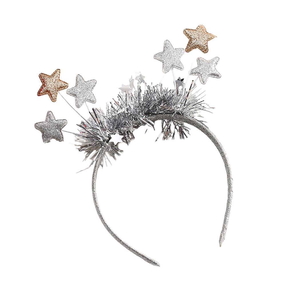 Star Blingbling Headband Christmas Headwear Christmas Party Photo Props Christmas Party Headwear Cosplay Accessories