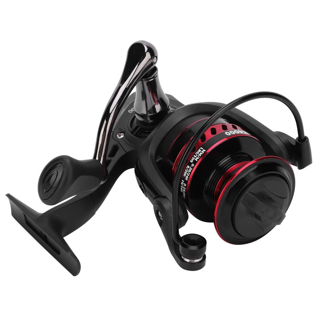 Portable Metal Sea Rod Spinning Fishing Line Reel Rocking Raft Fishing Accessoryred black