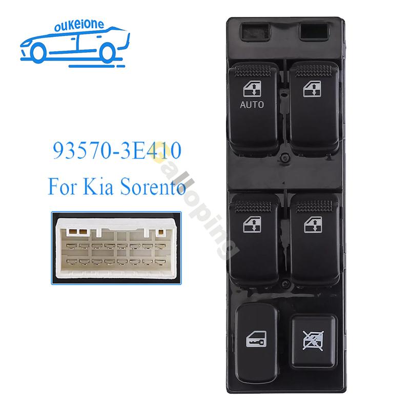 

93570-3E410 Electric Power Master Window Switch Control Regulator Button for Kia Sorento 2002 2003 2004 2005 2006 2007 2008 2009