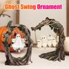 Halloween White Ghost Sculptures White Ghost Swing Decorations for Tabletop Centerpiece Funny Tree Hanging Ornaments