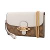 Coach 21 Pferde und Kutsche Logo Leder Kette Crossbody Schultertasche Damen Taschen Khaki Weiß 88101-IMDJ8