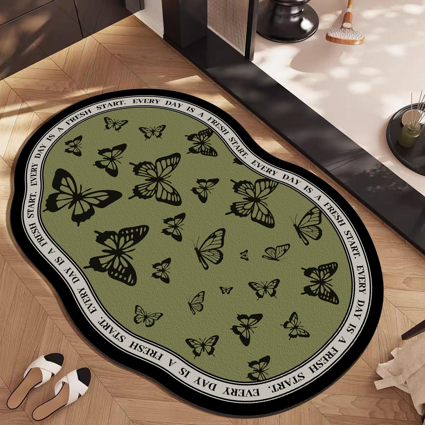 

French soft diatom mud floor mat bathroom floor mat bathroom door can be cut absorbent quick drying non-slip mat 40*60cm
