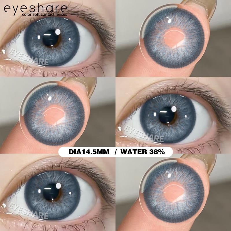 COD Eyeshare 1 Pair Blackspot Gray Contact Lenses for Eyes Natural Brown Eye Softlens Yearly Blue Lens Green Contacts