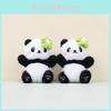 Bedårande Chengdu Panda Gosedjur Nyckelring Mjuk Leksak Blomma Panda Ryggsäcksberlock 12cm