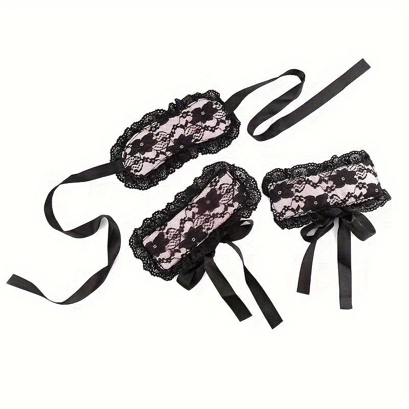 Maid Style Sexy Black Lace Comfortable Eye Mask, In 2 Colors