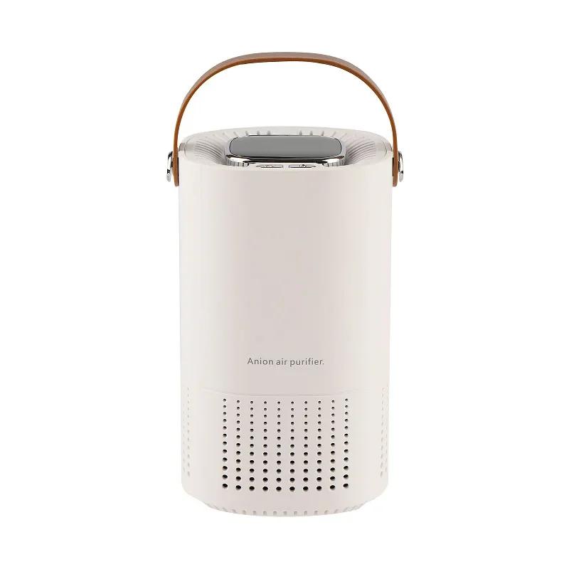 Portable Air Purifier Ionizer Negative Ion Generator Hepa Filter Car Air Freshener Home Appliance Purificador De Aire белый
