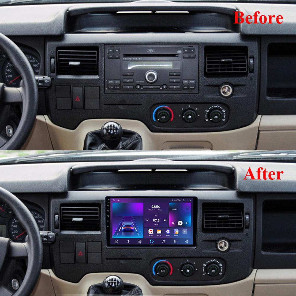 Android Car-Play Car Radio For Ford Transit 2006-2013 Multimedia Player Head Unit Stereo GPS Navigation BT WIFI,2+64GB