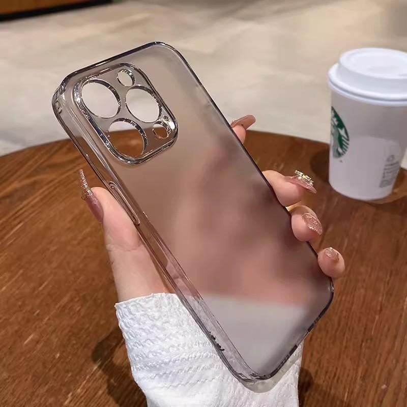 

Подходит для iPhone16proMax Матовый чехол для телефона Прозрачное стекло Apple 15 Полное покрытие 14 Противоударный защитный чехол 13 iPhone11Pro