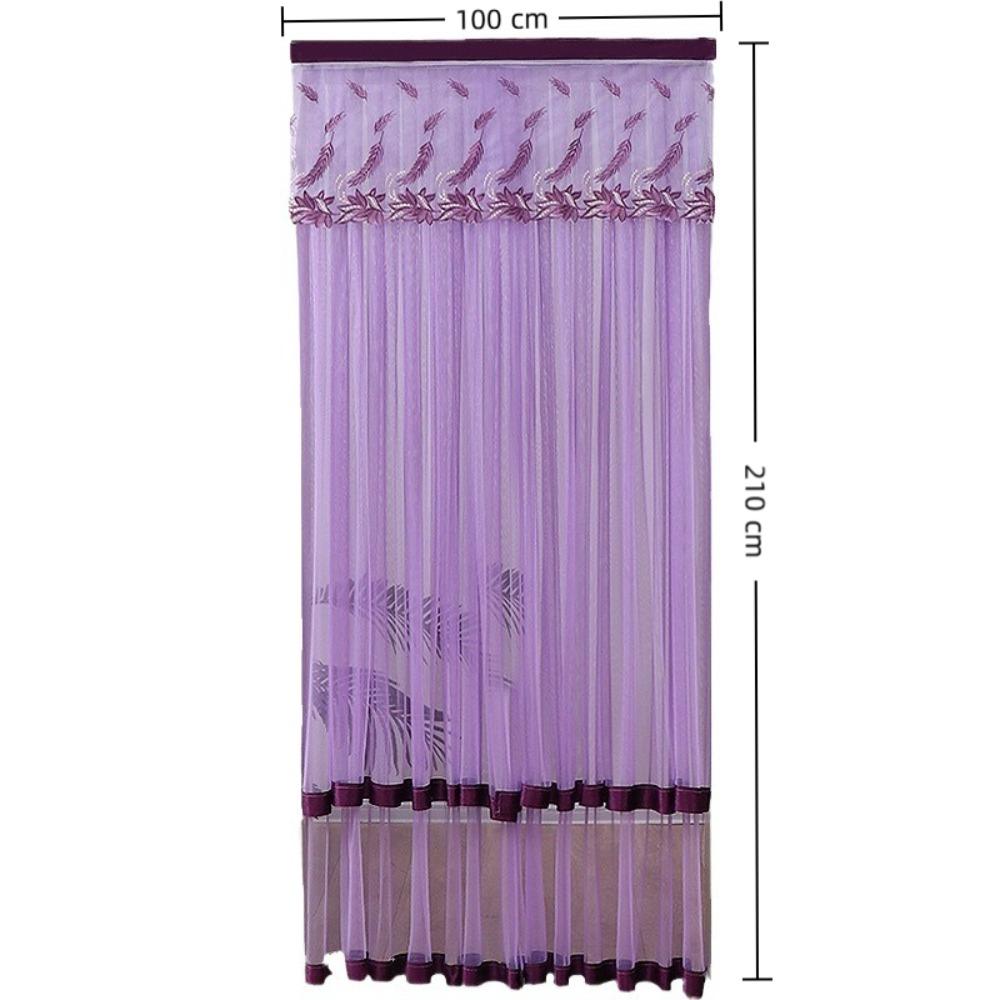 Double Layer Anti-mosquito Door Curtain Fabric Lace Self-adhesive Door Mesh Curtain Breathable Mesh Partition Curtain Bedroom