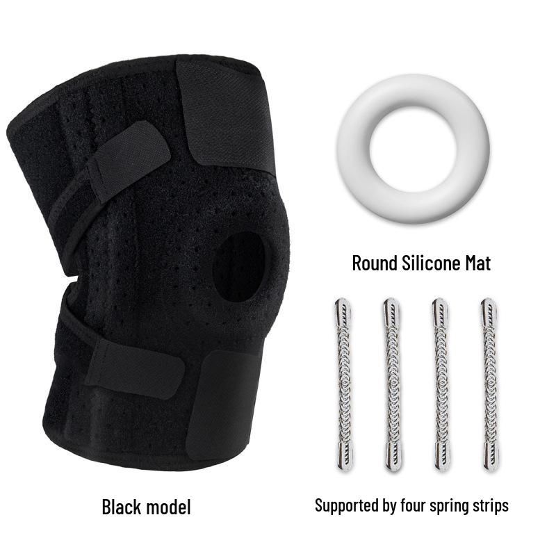 Cross-Border Sports Knee Pads for Mountaineering, Basketball, Running - Patella, Meniscus Support with Spring Leg Sleeves