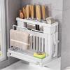 Multifunctional Wall-Mounted Kitchen Organizer with Knife Holder & Chopstick Caddy