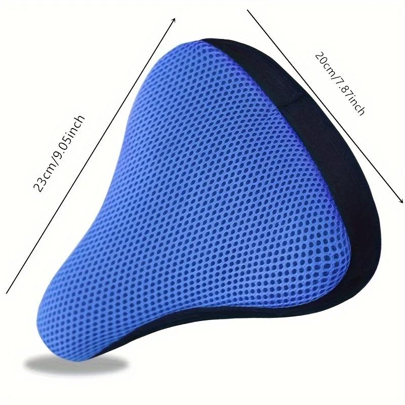 1-6Pcs Bicycle Saddle 3D Soft Bike Seat Cover Cycling Silicone Seat Cushion Cycling Breathable Saddle Comfortable Bicycle Bike