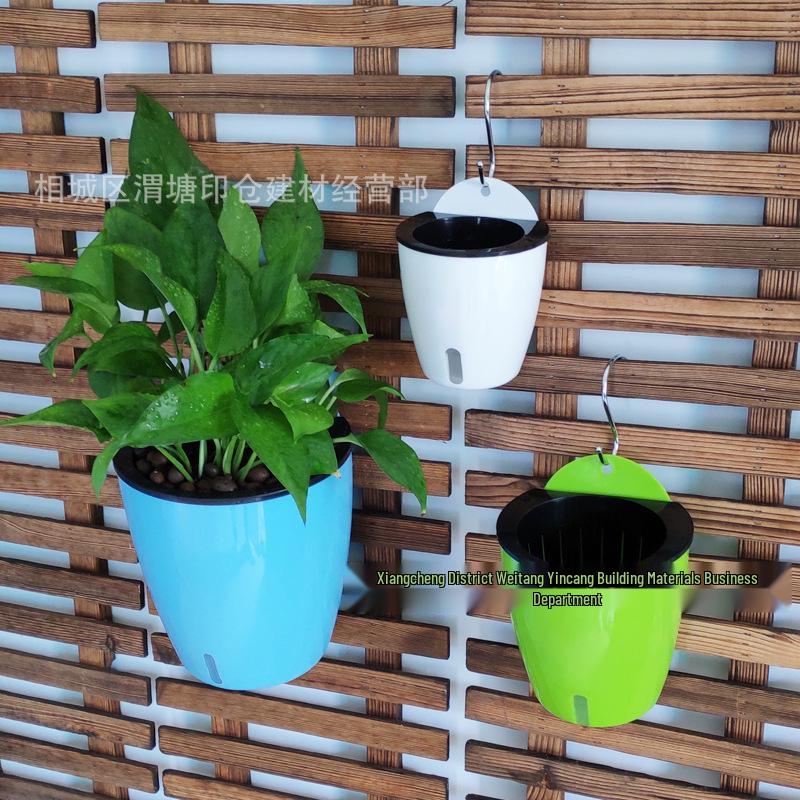 Self-Watering Hanging Flower Pot with Visible Water Level
