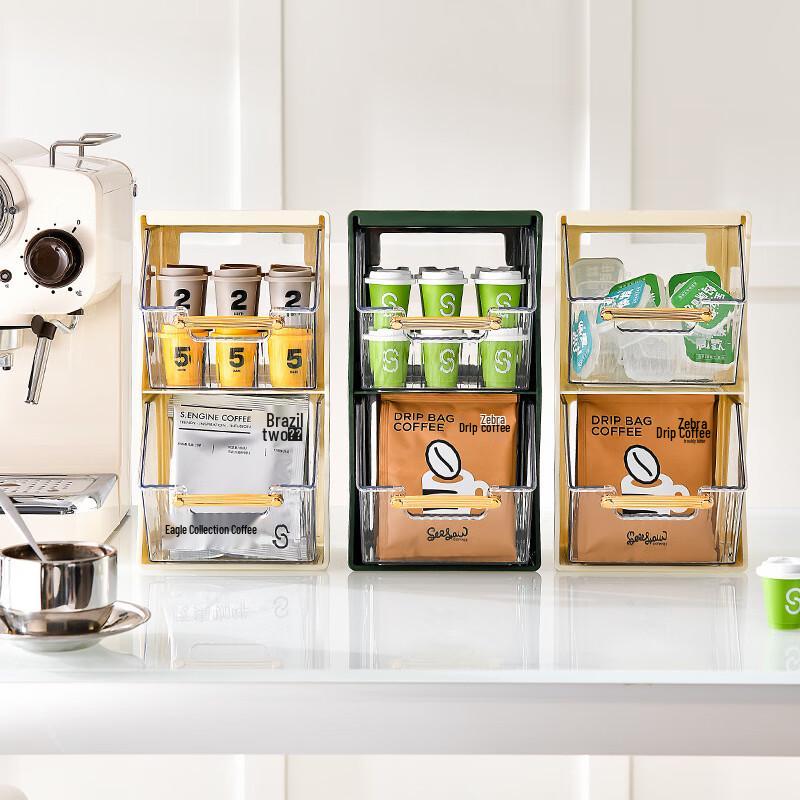 Transparenter PET Doppelschichtiger Tee- & Kaffeekapsel-Organizer
