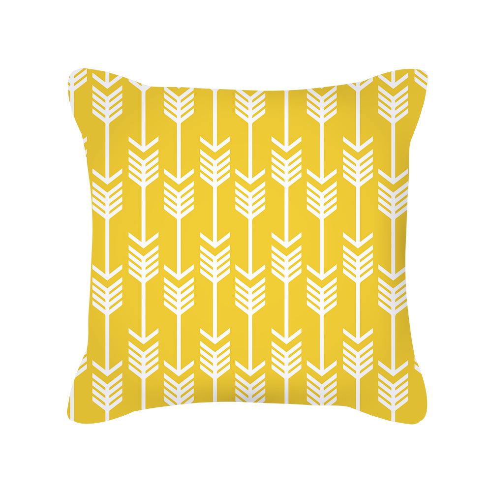 Furniture Life Peach Skin Velvet Pillow Cover Nordic Style Geometric Pattern Office Sofa Cushion Cover