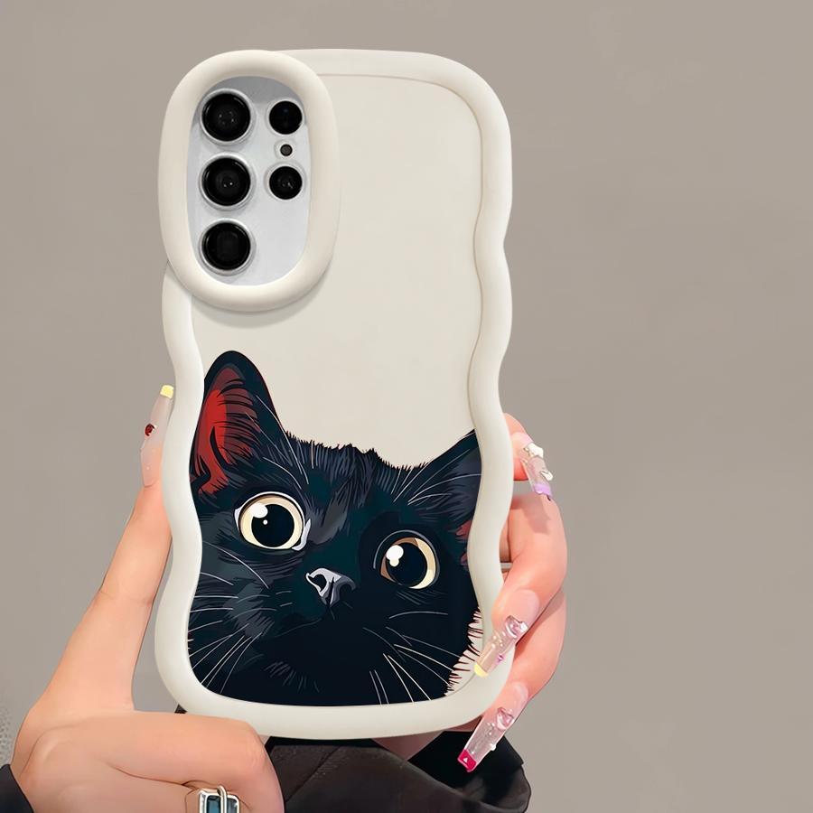 Cute Cat Pattern Case for Samsung Galaxy S23 Plus A25 S24 S22 Ultra S21 A26 S25 S20 FE Soft Phone Cover A35 A55 A36 A54 A24 A34