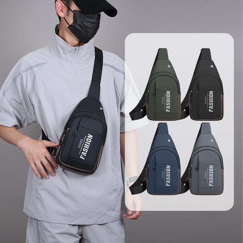 Men's Large Capacity Outdoor Chest Bag - Trendy, Simple, Lightweight, Versatile Crossbody for Commuting & Casual Use