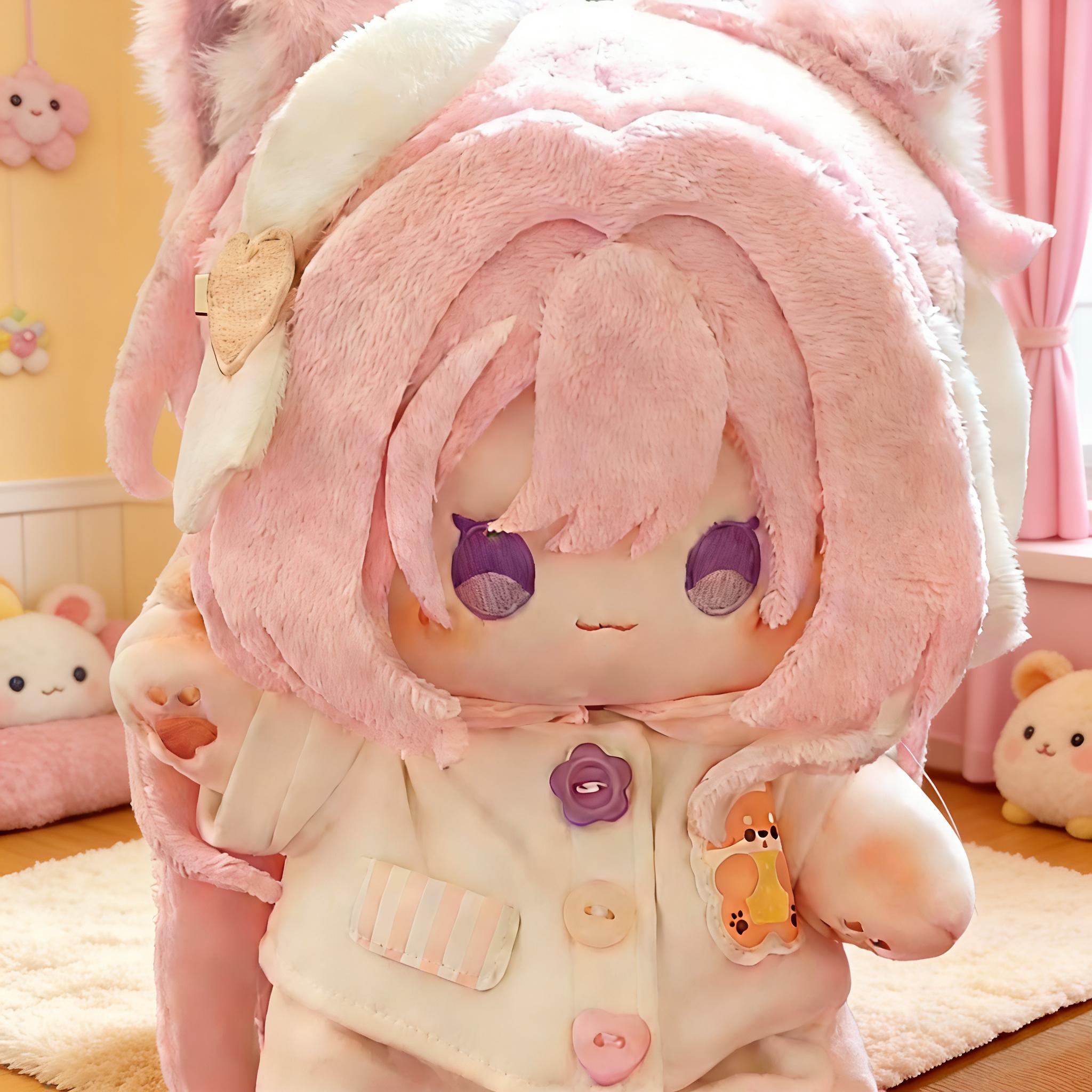 20cm Spel Honkai Impact 3 Elysia Pluche Aankleed Katoenen Pop Kinderen Volwassenen Speelgoed Cartoon Fans Collectie Cadeau Cosplay Verjaardag no skeleton gray