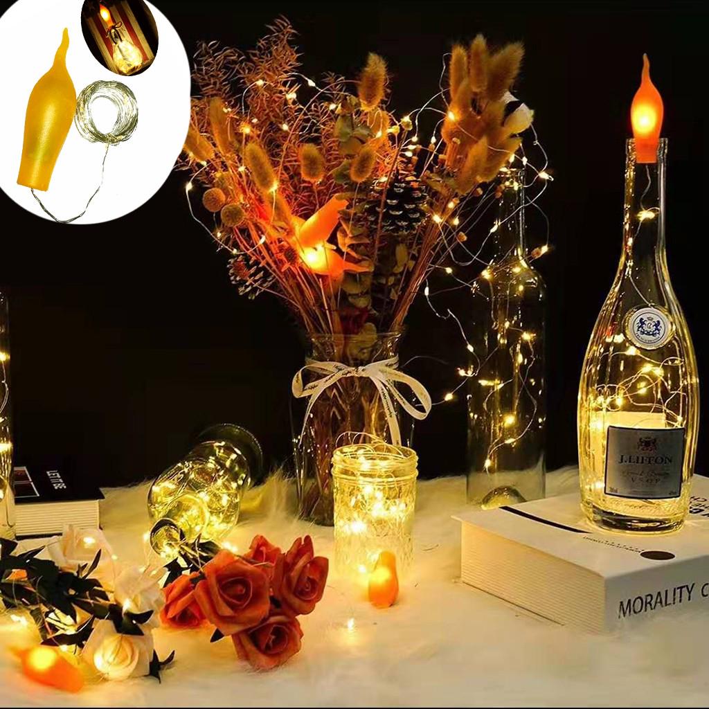 Warm Flame Style Wine Bottle Cork Lights 2m 20 LED Night Lights String