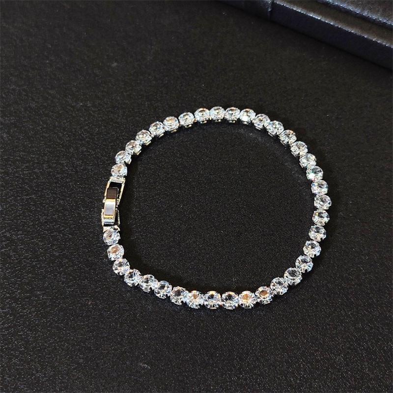 Nuovo Bracciale da Donna Regolabile Placcato Oro Lucido Completamente Intarsiato di Strass Forma a Goccia Moda Bracciale in Zircone Gioiello Regalo