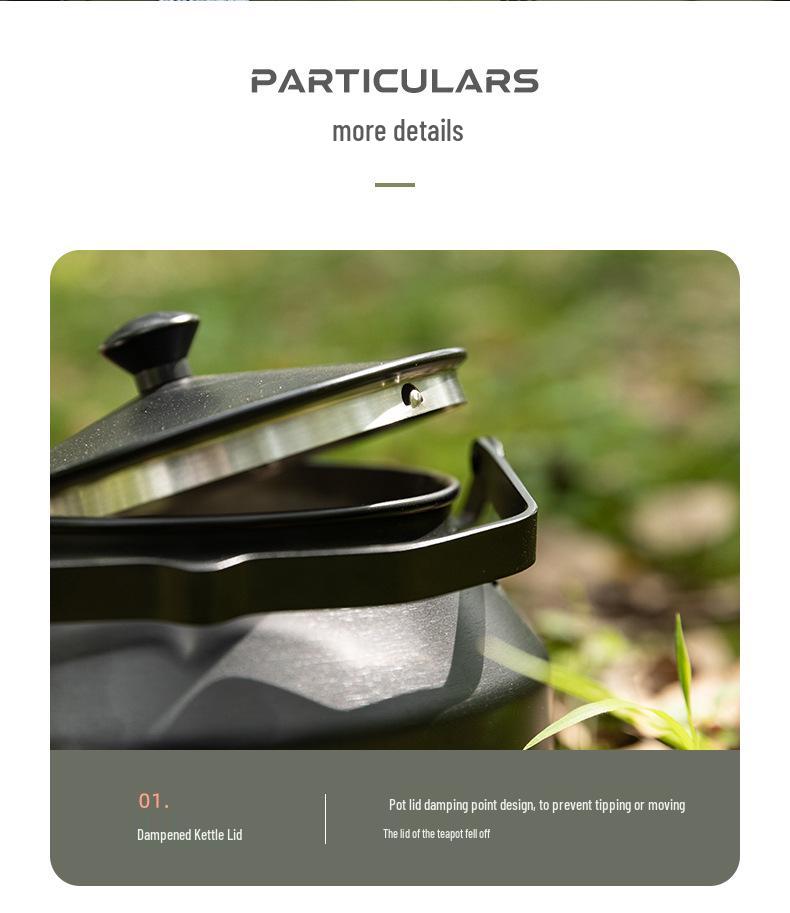 Koman BKSW-1 Portable Stainless Steel Camping Kettle and Tea Infuser for Outdoor Cooking and Boiling Water
