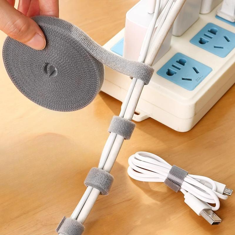 Datenkabelbinder Klettverschluss Kabelorganisator Computerkabelbaum Desktop-Kabelführung Starke Bindung und Befestigungsbänder