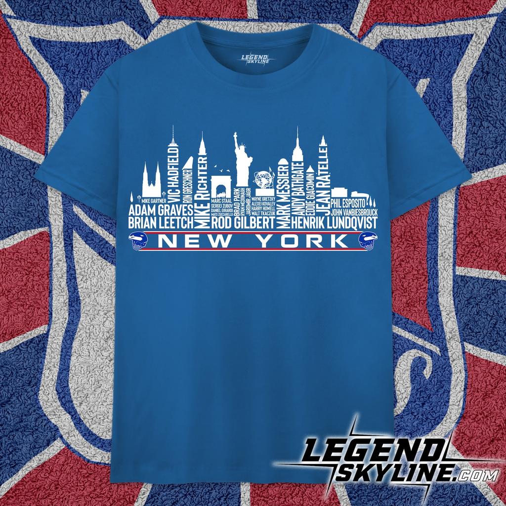 New York R Hockey Greatest Of All Time Team Legends, New York City Skyline Shirt and kids tshirt