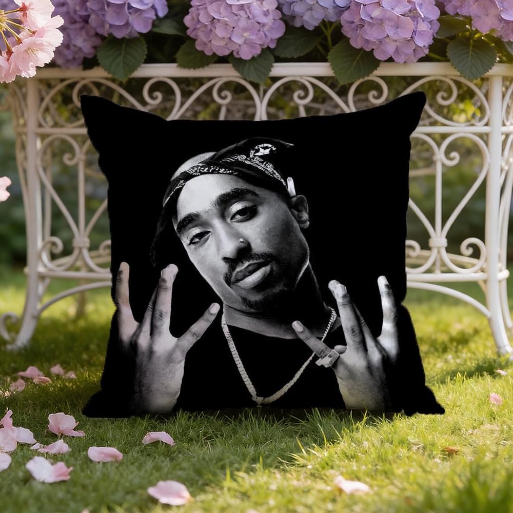 2P-PAC Tupac S-Shakur Cushion Cover Home & Car Dual-Scene Pillow Cover: Reversible for Premium Comfort