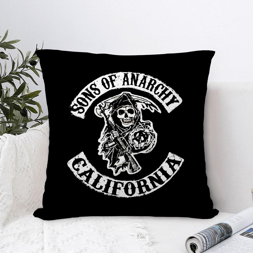 TV Sons Of A-Anarchy Kissenbezug Sofa Dekorative Wohnkultur Doppelseitiger Druck Plüsch Quadratische Überwurf-Kissenbezüge Kissen Deko Abdeckung