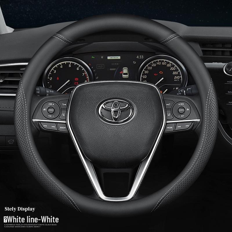 Originální kožený potah volantu pro Toyota Camry/Corolla/Highlander/Reiz/Levin/Vios - Ultratenký design