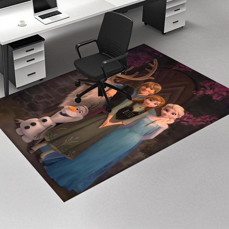 1pc, FROZEN Elsa Anna Olaf Sven Outdoor Rug Home Decorative Carpet Office Chair Cover Gift for Room DecorationP064