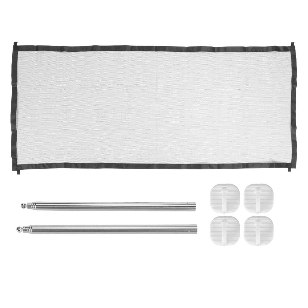 Punch Free Install Dog Safety Barrier Flexible Mesh Fabric No Drill Pet Gate Pet Safety Blocking