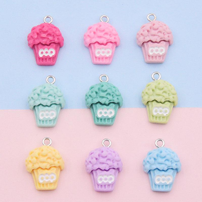 Colorful Resin Letter Ice-Cream Popsicle Earrings & Keychain Pendants - DIY Jewelry Accessories