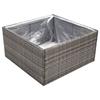 VidaXL Jardinière Gris 80x80x40 cm Résine tressée