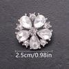 Designer Rhinestone Flower Buttons Hollow 3Pcs 15mm 21mm 25mm DIY Craft Accessories For Home Sewing Projects