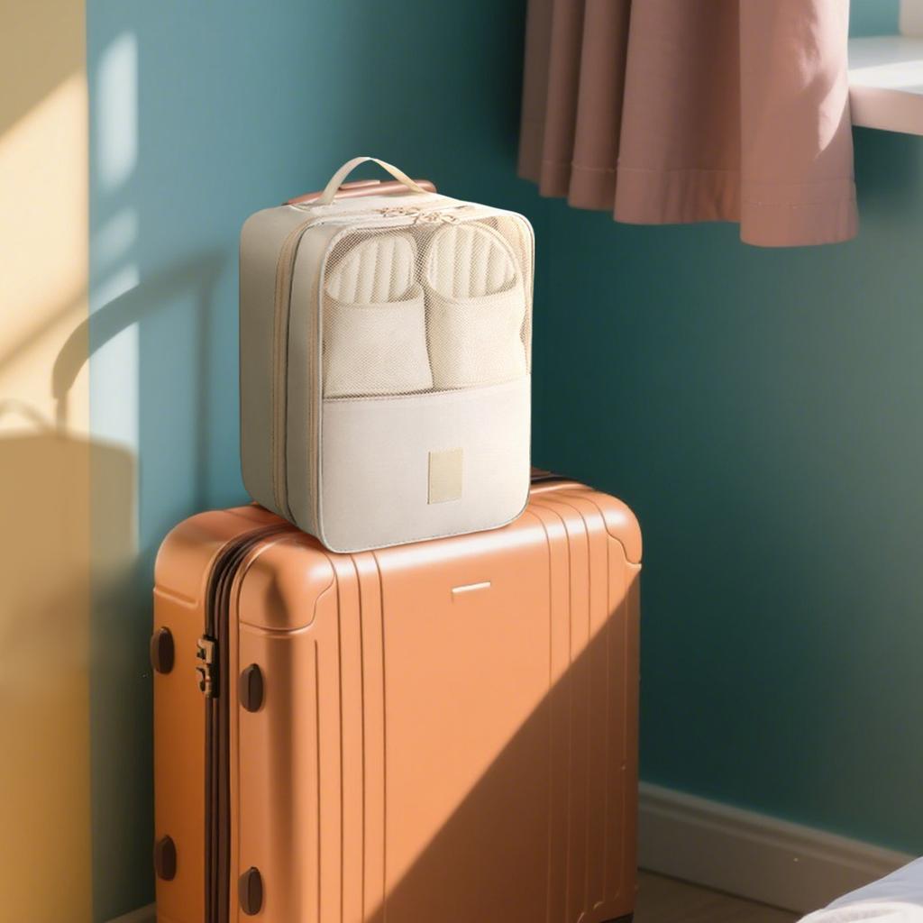 Travel Shoe Organiser Three Tier Shoe Bag Portable Handheld Storage Bag Travel Shoe Bag Portable Large Shoe Bag