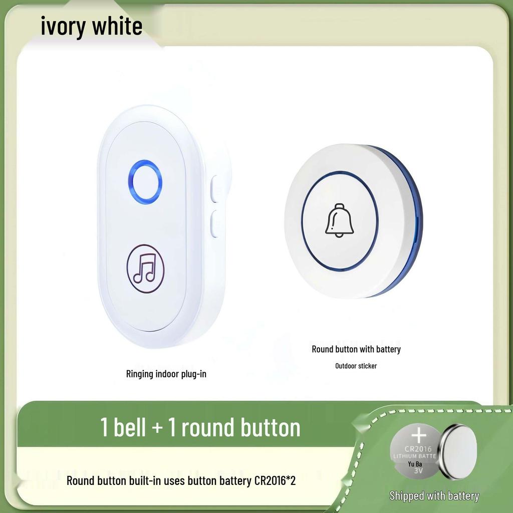 Long-Range Home Wireless Doorbell with Dual Receivers and Remote Control for Seniors