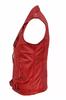 Handmade Men's 100% Real Leather Red Waistcoat Button Western Vest Coat Lambskin