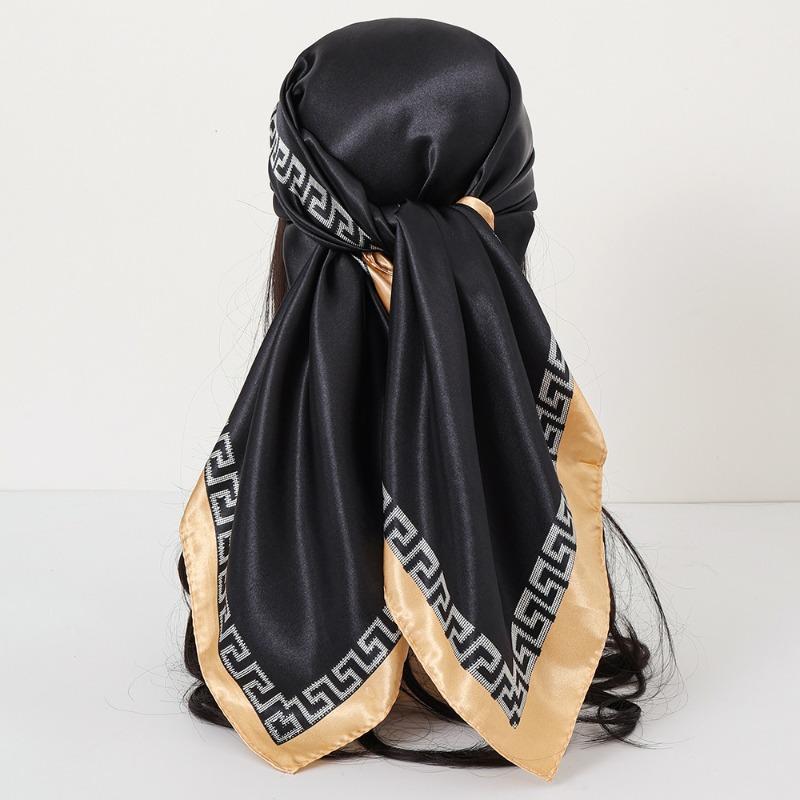 New cashew print silk scarf women's trend versatile shawl satin headscarf 90 square scarf scarf women