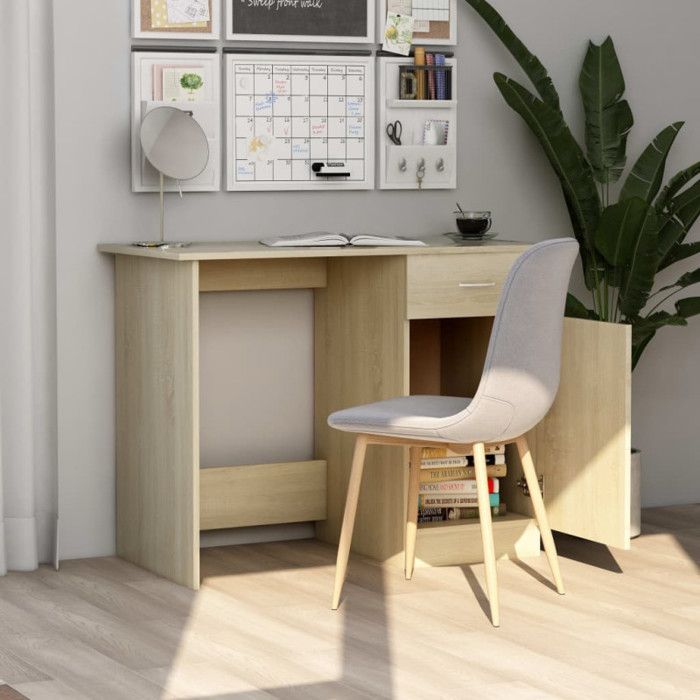 VidaXL Bureau Chêne sonoma 100 x 50 x 76 cm Aggloméré