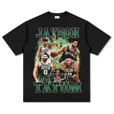 Boston Jayson Tatum Baskerball Herrenbekleidung T-Shirt Homme Neu in Top Kurzarm Rundhals Druck Pullover T-Shirt 50380