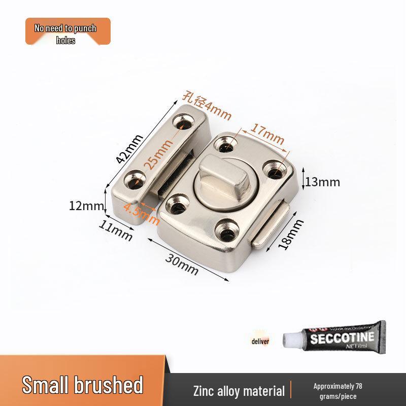 Zinc Alloy Anti-theft Sliding Door Lock with Rotating Bolt