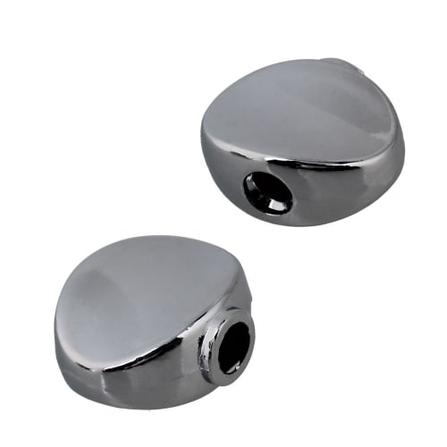 Yibuy 6-Pack 17x13mm Chrome Alloy Machine Head Buttons for Electric Guitar and Ukulele, Exquisite Accessories