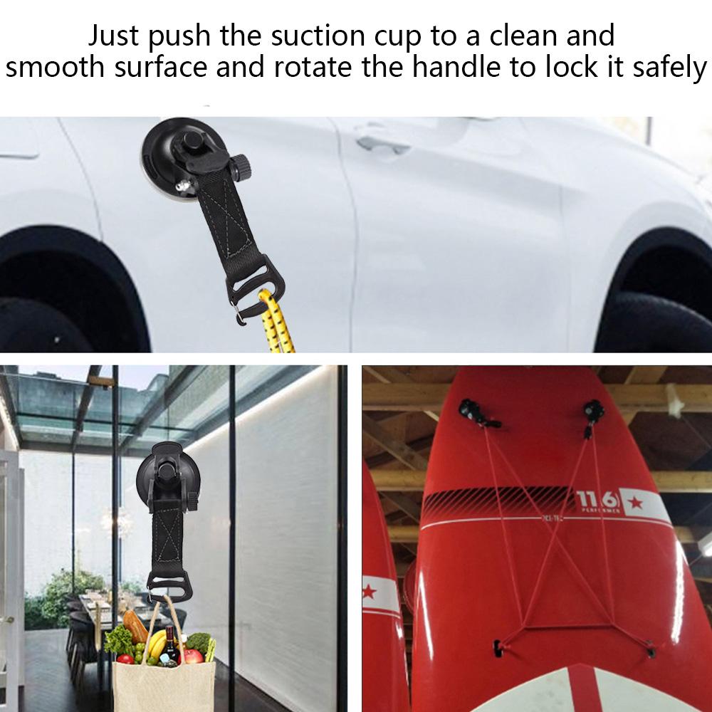 Strong Car Suction Cup Anchor Outdoor Tent Securing Hook Heavy Duty Tie Down Camping Canopy Awning Tarp Carabiner